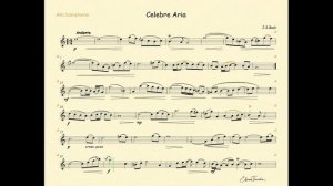 Bach, Johann Sebastian - Celebre Aria - backing track with metronom for alto sax Eb