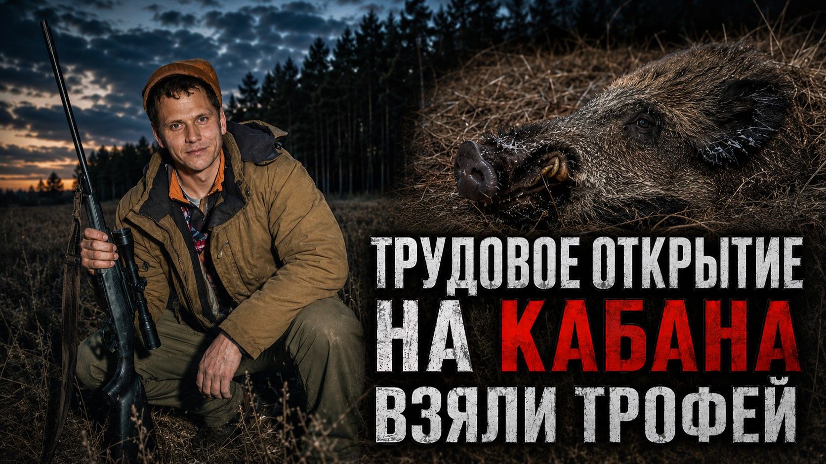 Трудовое и интересное открытие охоты на кабана! смотреть онлайн