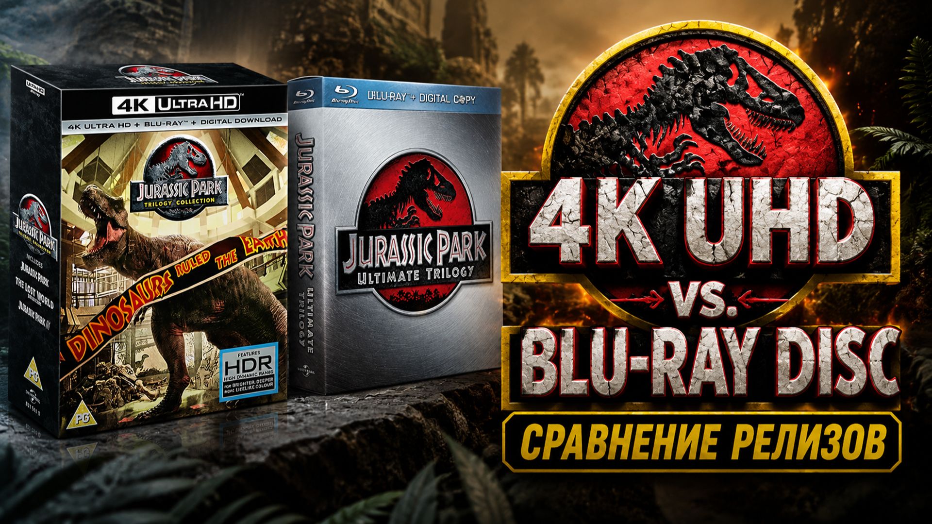 Jurassic Park 4K UHD vs. Blu-Ray Disc/ СРАВНЕНИЕ РЕЛИЗОВ