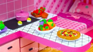Миниатюрный картонный домик своими руками № 48 ❤️ Постройте спальню, кухню, гостиную и мини-бассейн