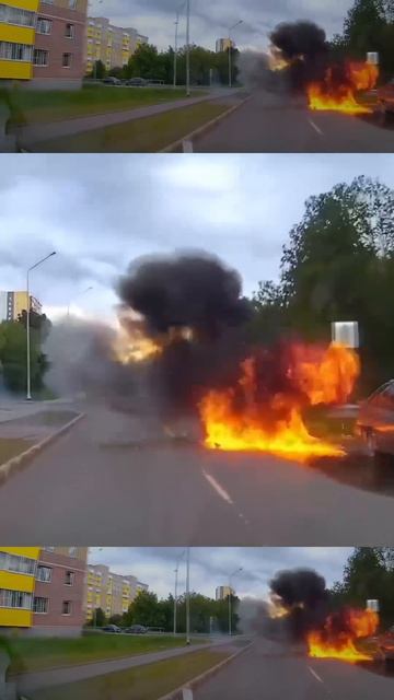 Что загорелось у машины?