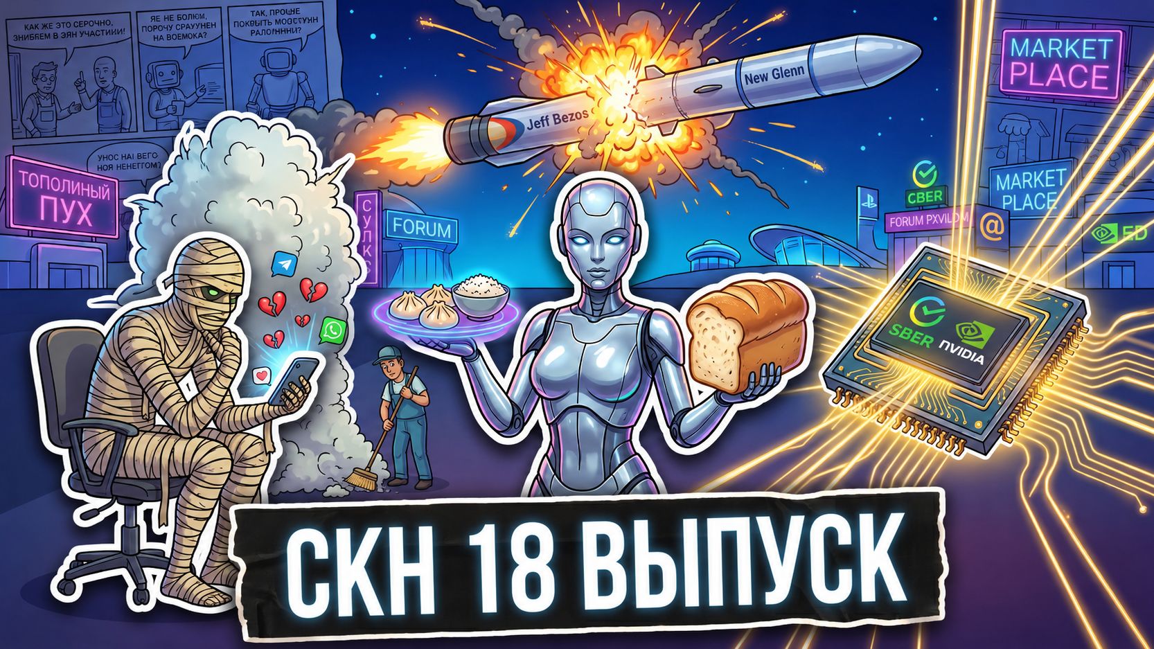 Хлеб из мумии, робо-женщины и итоги ПМЭФ / СКН №18