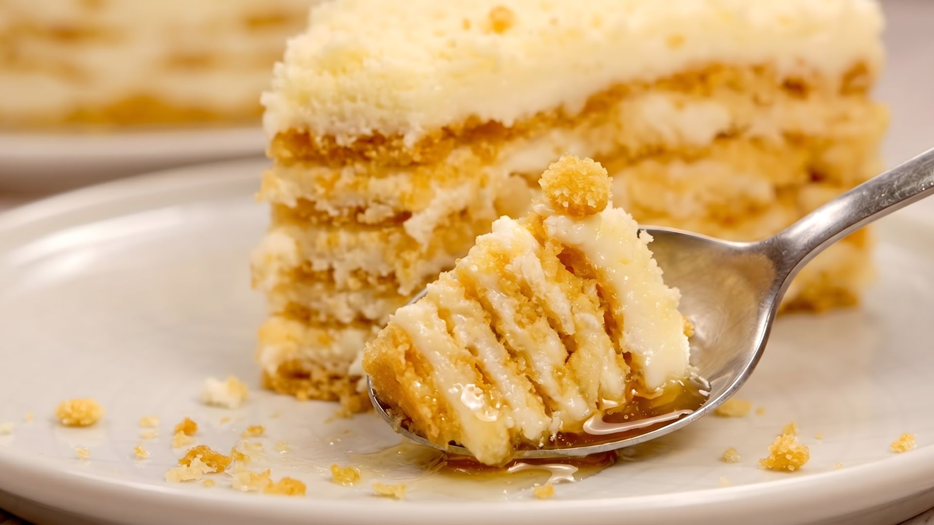 🎂 Невероятно вкусный торт «Пломбир» — готовим без духовки.