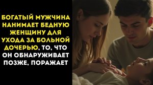 Богатый мужчина нанимает бедную женщину для ухода за больной дочерью, но вернувшись он узнаëт...