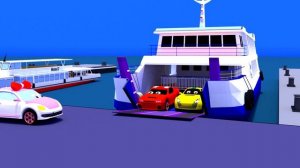 Машинка Люся на морском причале. Изучаем различные корабли. Мультик для малышей.