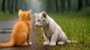 Слишком много перекусов, у котенка болит живот, мама-кошка возвращается вовремя для лечения