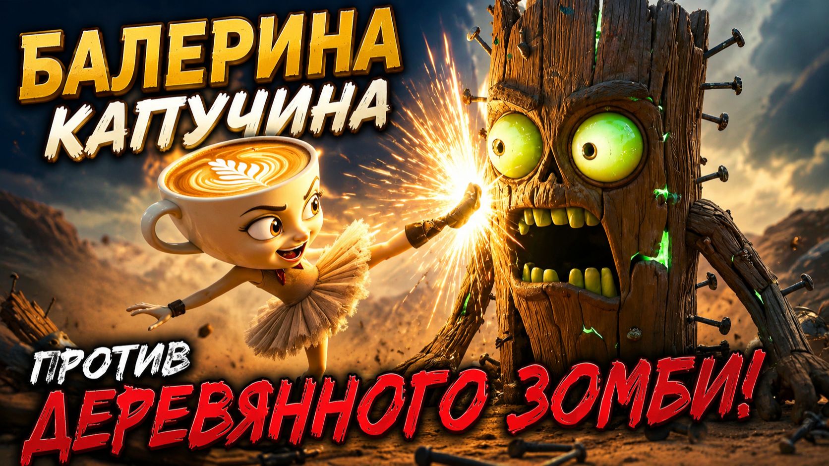 Битва с зомби! - Песня Брейнротов. Капучино Ассасино и Балерина Капучино. Аниме. Мультики для детей смотреть онлайн