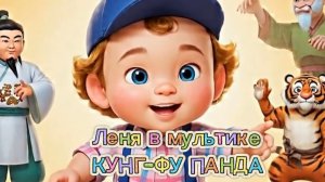 🐼 ЛЁНЯ В КУНГ-ФУ ПАНДА #мультик #кунгфупанда #кунгфу #музыка #детскиепесни #дети #детскийсад #лёня