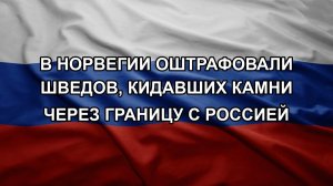 В Норвегии оштрафовали шведов, кидавших камни через границу с Россией