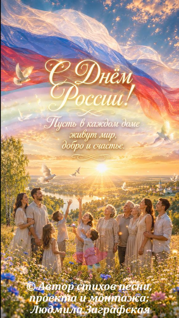 С ДНЕМ РОССИИ!!! Очень красивая видео-открытка