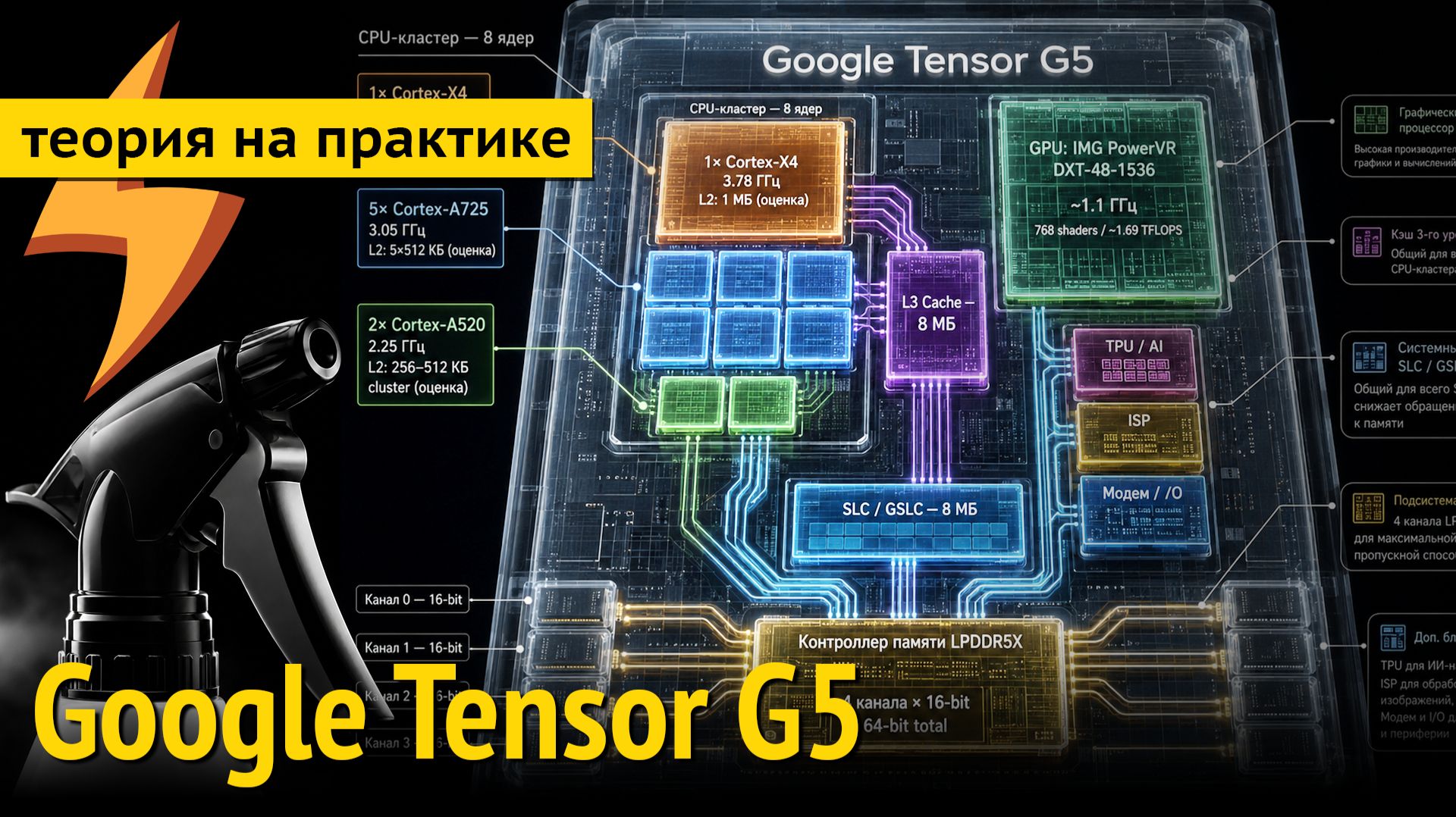 Google Tensor G5 - тест и обзор на Pixel 10Pro смотреть онлайн