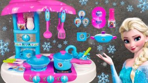 Игровой набор «Кухня Эльзы из Холодного сердца». Распаковка и Обзор ярких игрушек! Мультики!