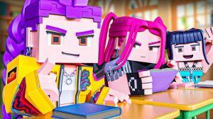 РУМИ В ШКОЛЕ МАЙНКРАФТА! K-Pop Охотницы на Демонов Huntrix анимация