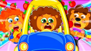 Маша и Леопольд. Цветная тележка в супермаркете - Мультик для детей - Lion Family на