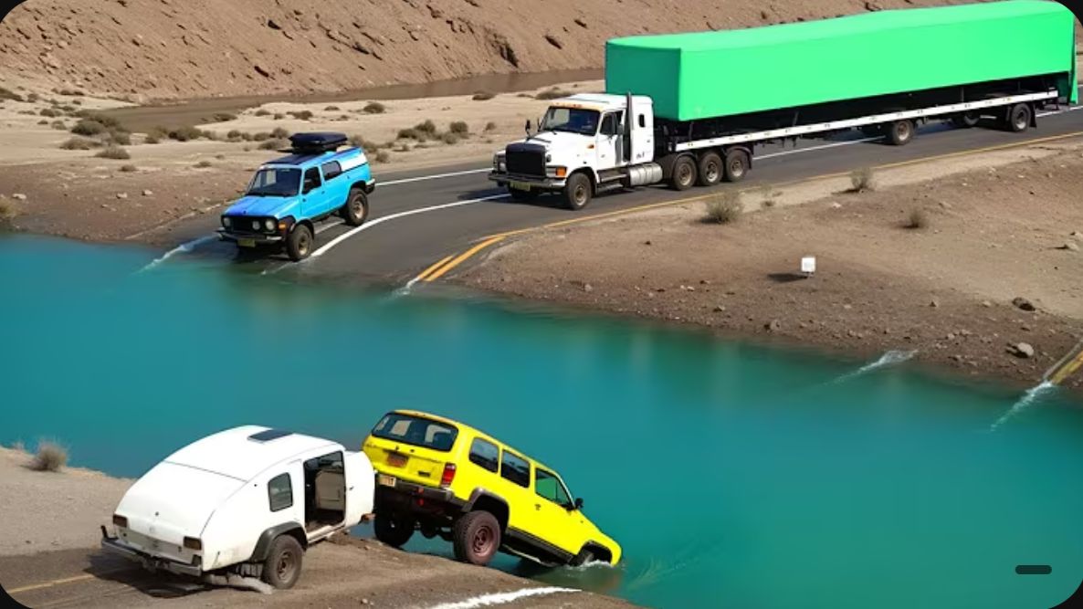 Автомобили против глубокой воды #5 в BeamNG Drive! смотреть онлайн
