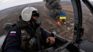Редкие кадры боевых действий с участием Су-34, запечатленные в зоне активных боевых действий