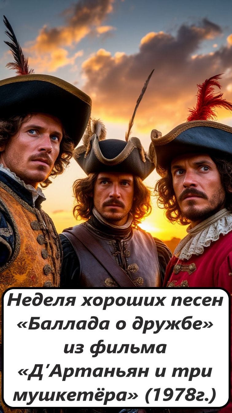 Неделя хороших песен. «Баллада о дружбе» из фильма «Д’Артаньян и три мушкетёра» (1978г.)
