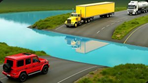 Автомобили против глубокой воды #13 в BeamNG Drive!