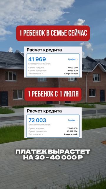 С 1 июля ПЛАТЕЖ за квартиру вырастет❗️ ИЗМЕНЕНИЯ В СЕМЕЙНОЙ ИПОТЕКЕ #ипотека #семейнаяипотека