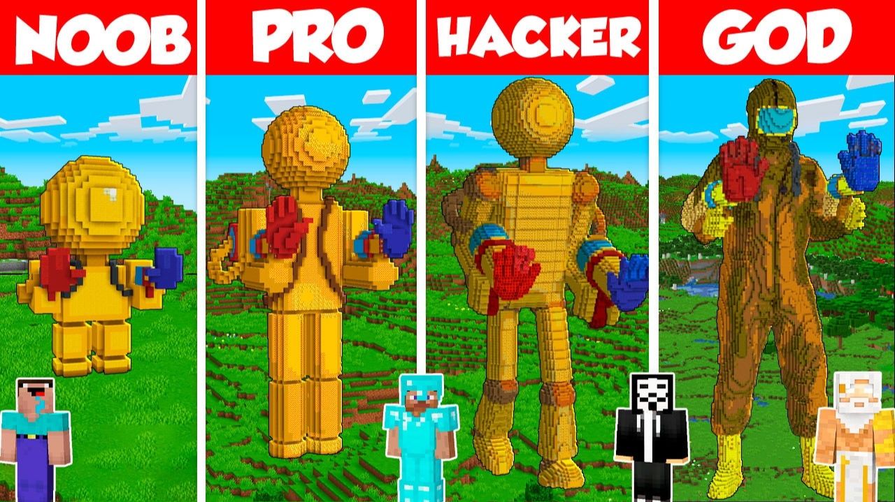 ИГРОВ из Poppy Playtime - БИТВА СТРОИТЕЛЕЙ! Noob vs Pro vs Hacker vs God - Minecraft Анимация! смотреть онлайн