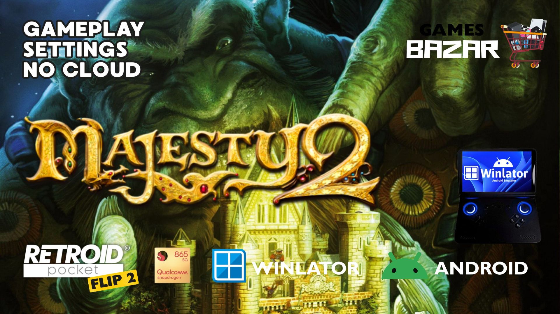 Majesty 2  Retroid pocket flip 2 настройки Winlator v10.1 #winlator #emulation #winlator