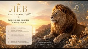 🌿 Лев на июль 2026 — бережные советы и подсказки