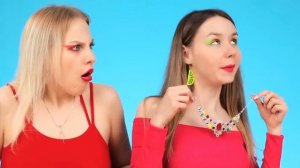 Красная еда vs Синяя еда Челлендж # Смешные ситуации с едой часть 7