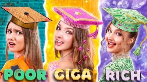 БЕДНАЯ VS ГИГА БОГАТАЯ! ТРЕШ, пожар от чата GPT и драка в мусоре на БАЛУ! 🤯🎓 [11:04] [36:43]