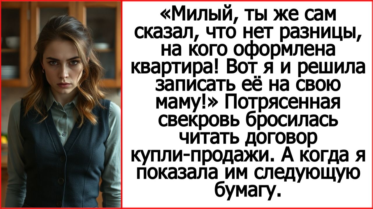 Милый, ты же сам сказал, что нет разницы, на кого оформлена квартира! Истории из жизни. Аудио книги