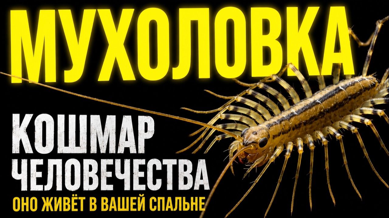 МУХОЛОВКА - Самая ОПАСНАЯ тварь в доме! 15 пар ног, скорость 40 см в секунду  ( Грань Непознанного)