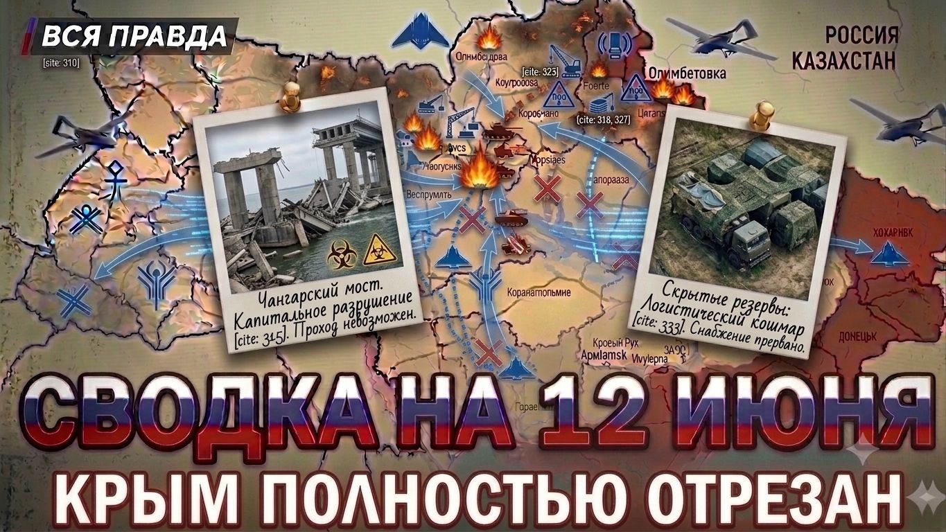 СВОДКА БОЕВЫХ ДЕЙСТВИЙ НА 12 ИЮНЯ, КАРТА СВО СЕГОДНЯ, НОВОСТИ , СВО НА УКРАИНЕ, 2026 ЮРИЙ ПОДОЛЯКА смотреть онлайн