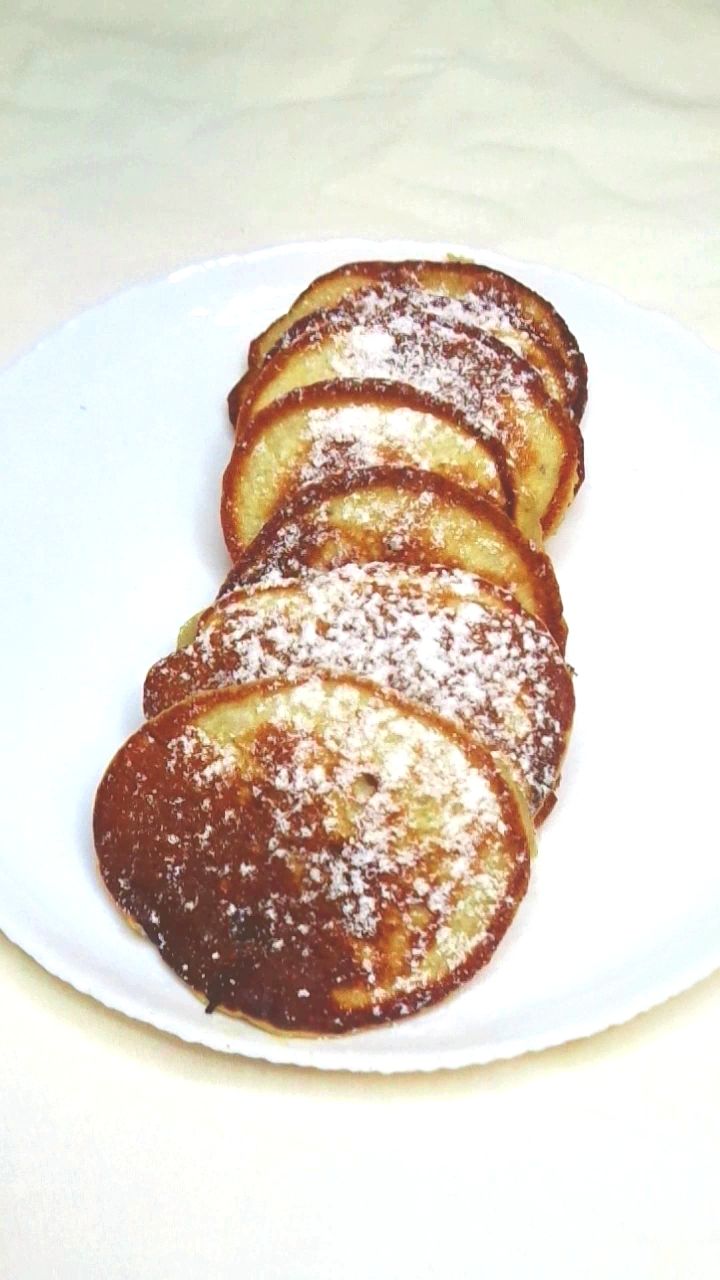 Банановые оладьи, нежные, вкусные и простые в приготовлении