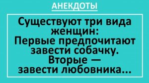 Есть три вида женщин: Одни предпочитают завести собачку. Вторые... | Анекдоты смешные | Юмор