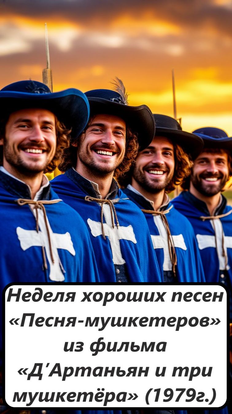 Неделя хороших песен «Песня-мушкетеров» из фильма «Д’Артаньян и три мушкетёра» (1979г.)