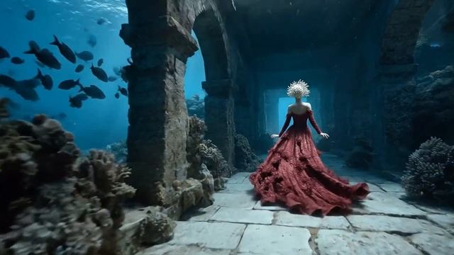Музыкальный клип Подводный сад Созданный искусственным интеллектом.