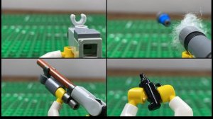 Испытания оружия Lego с остановкой движения от первого лица