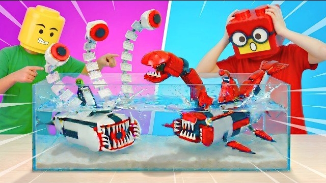 Морское существо LEGO: МОРСКОЙ РУЧНОЙ монстр против ВЫСЛУШАЙ МЕНЯ, Подводный монстр