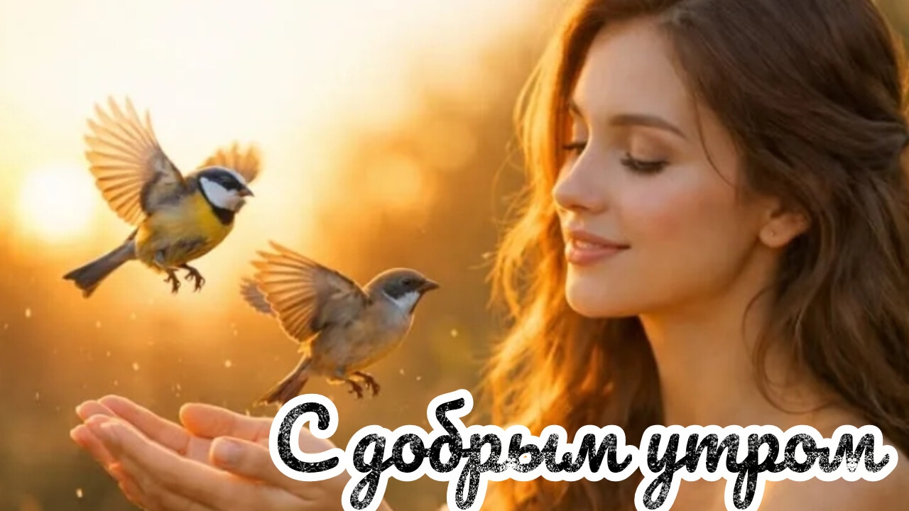 С добрым праздничным утром. Красивая музыкальная открытка. смотреть онлайн