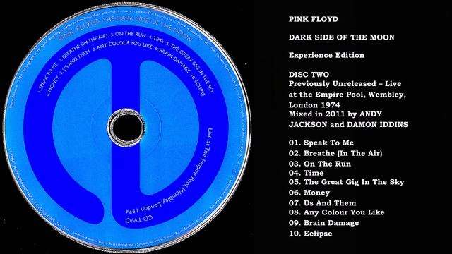 PINK FLOYD (8). Dark Side Of The Moon (DISC TWO - Live Album)_1974, 2011 (Experience Edition) смотреть онлайн