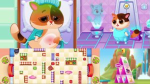Обучалки-приключалки. Bubbu - My Virtual Pet Cat. №2. У Давида болит живот. Ищем котят. Новые игры.