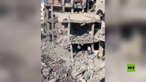 قطاع غزة.. آثار القصف الإسرائيلي على منطقة سكنية في المغازي