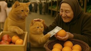 Мама-кошка и котенок в панике из-за разрушения скелета динозавра #Трогательная история