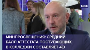 Минпросвещения: средний балл аттестата поступающих в колледжи составляет 4,0