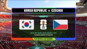 Южная Корея — Чехия 12.06.2026, обзор матча Чемпионата и по футболу 2026