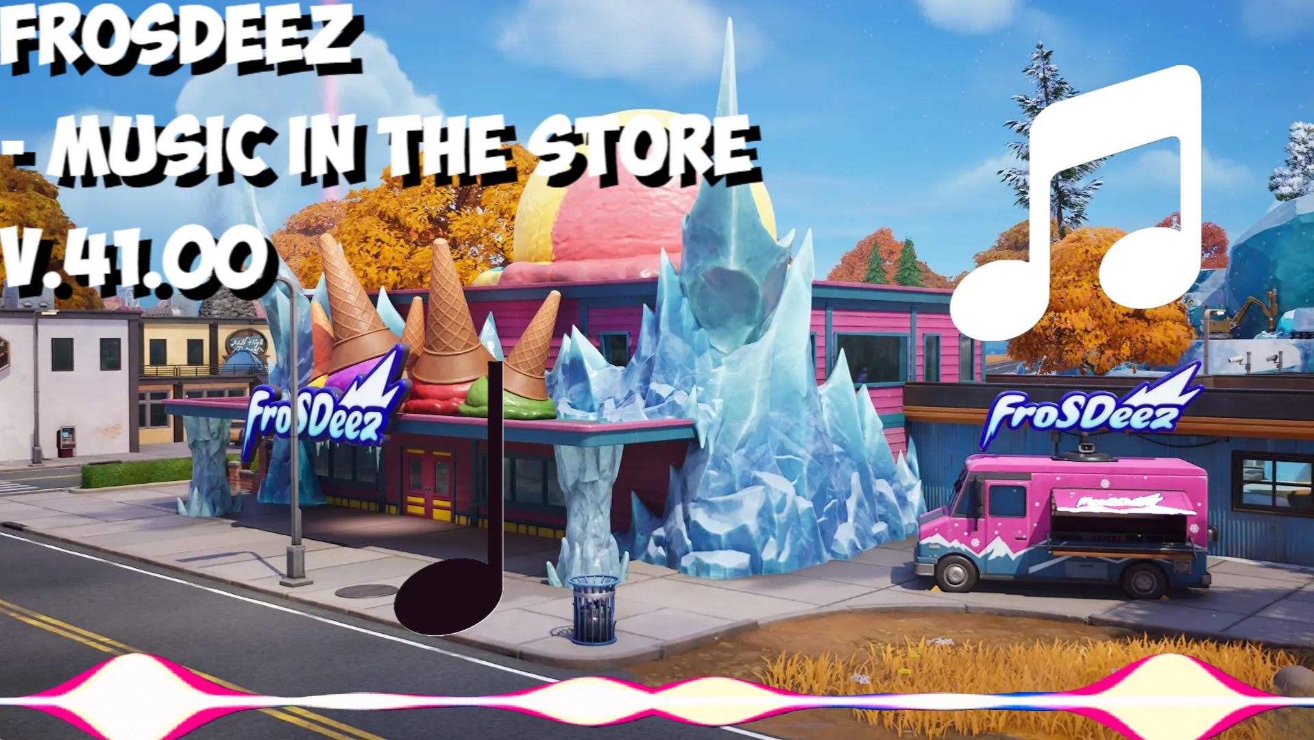 Fortnite | Музыка в магазине Frosdeez в локации промёрзший переулок