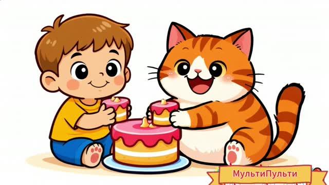 Мяу-мяу-мяу😸 Детская песня🎵 мультик для детей смотреть онлайн