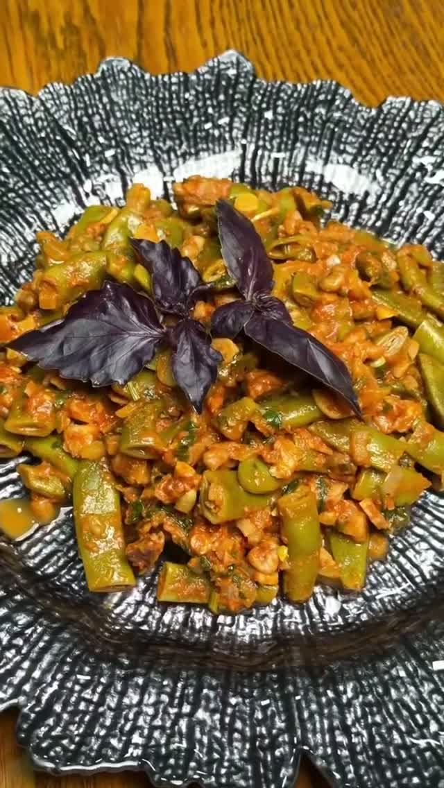 Супер простой и сытный грузинский салат из стручковой фасоли💚