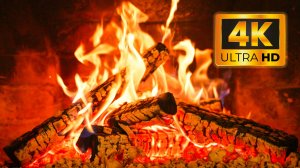 Красивая Атмосфера Камина 🔥 Натуральные Звуки Потрескивающего Огня (Без Музыки)