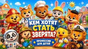 Кем хотят стать зверята? Профессии для детей | Пум-пум