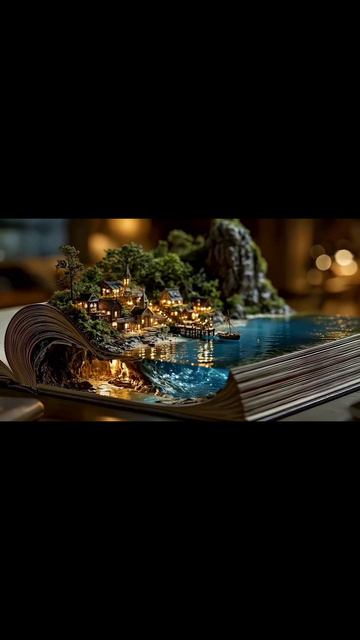 ОЖИВШАЯ КНИГА  #aiart  #миниатюра #волшебнаякнига.